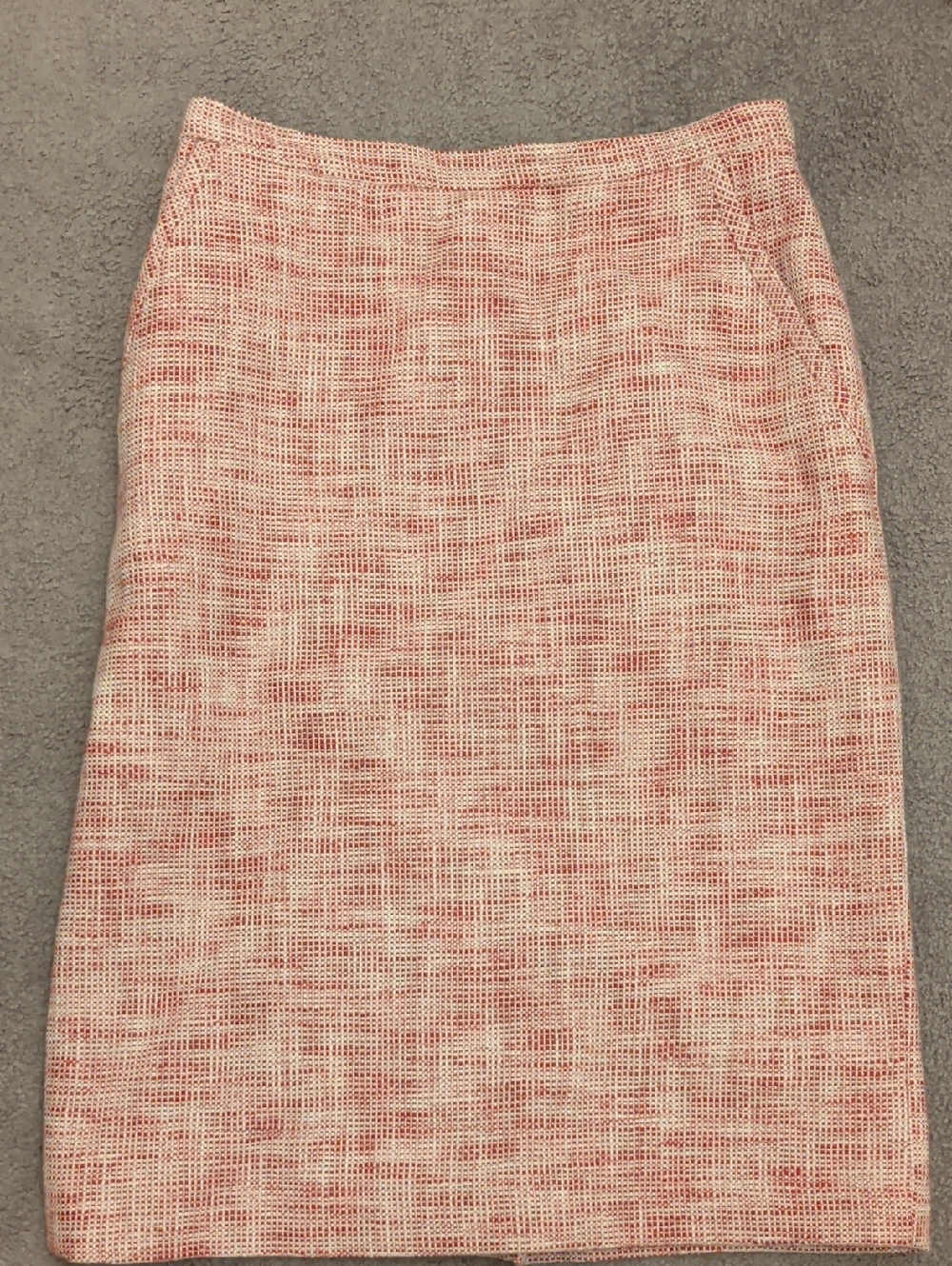 Anne Klein Pinky/Red Tweed Pencil Skirt